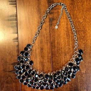 Talbots black and gold statement necklace